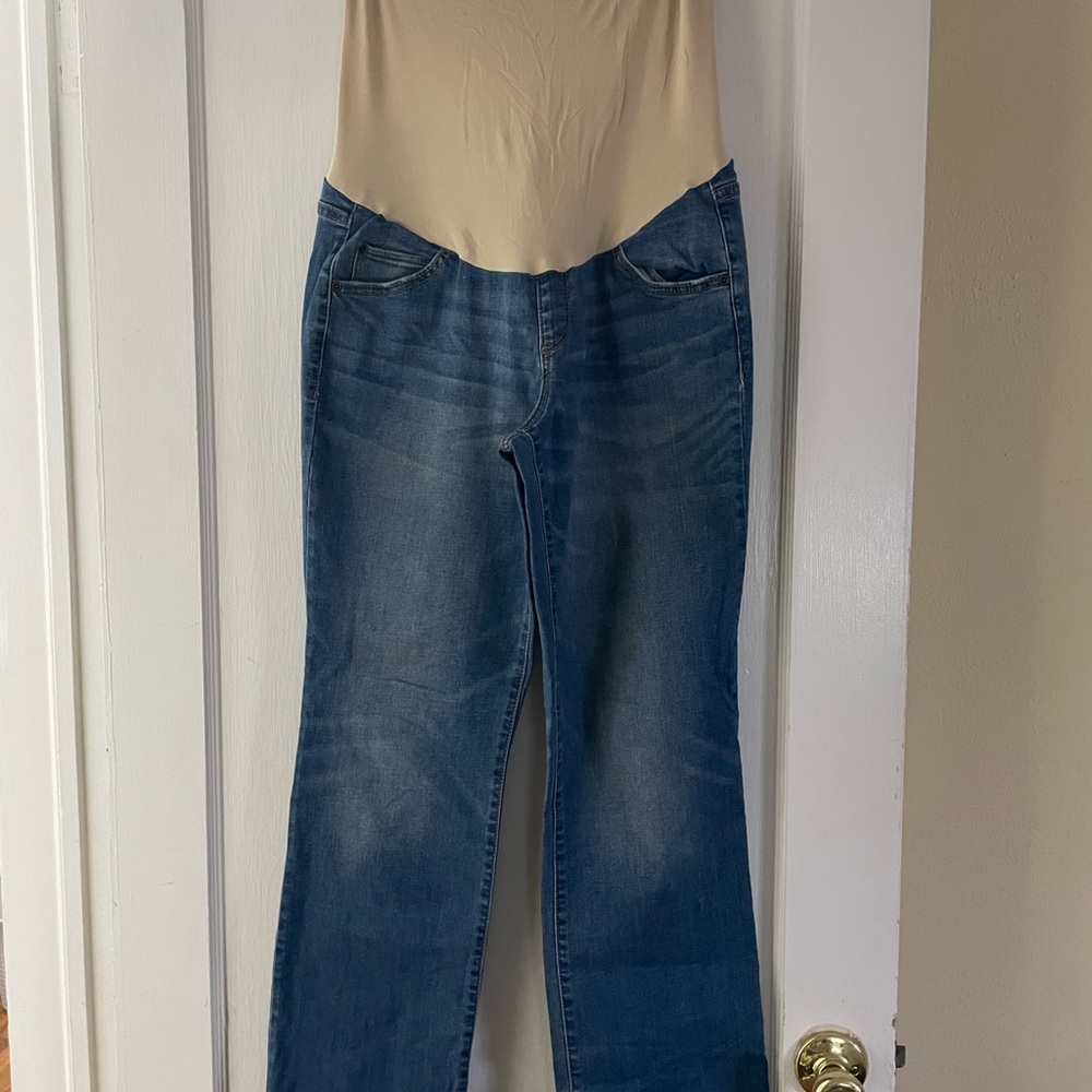 A•GLOW Maternity Denim Bootcut Jeans